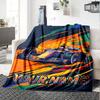 Name Custom Racing Poster Print Flannel Blanket High Quality Warm Comfortable Cover for All Seasons Perfect for Gifts Home Decor