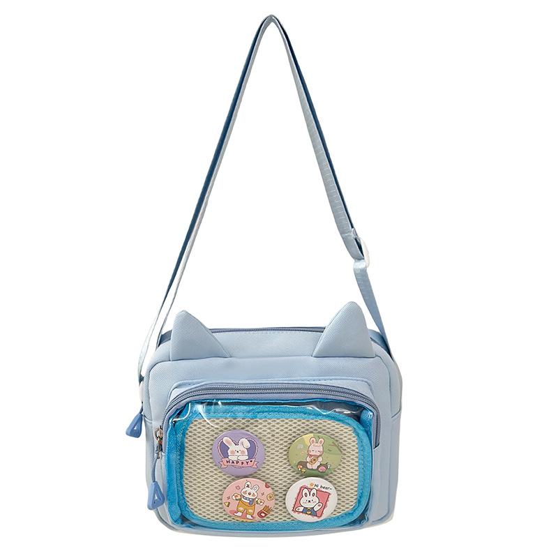 Japanese Transparent Pain Bag 2D Macaron Color Small Food Transparent Shoulder Bag Fashion Trendy Badge Crossbody Bag