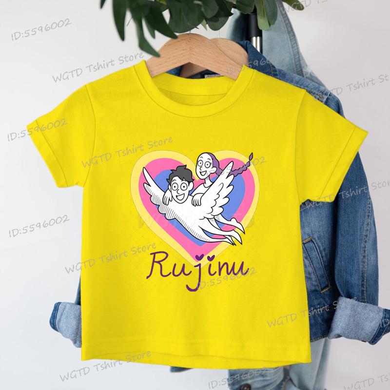 Children Clothes Girl Rujinu KPop Demon Hunters T Shirt Boy Girl Outfits Gifts Cotton Kids Tshirt Short Sleeve Fashion Movie Top