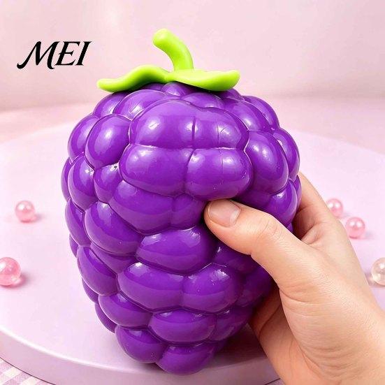 Giant Fruit Sensory Toy Large Pineapple Stress Ball, Slow Rising Squeeze for Anxiety Relief, Strawberry Study Reduction Banana Grape Corn Carrot Toy,