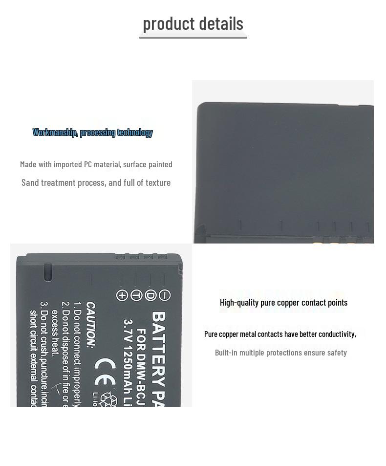 BCJ13 Battery for Panasonic DMC-LX5/ LX5GK/ DMC-LX7/ LX7GK and Leica Mirrorless Cameras