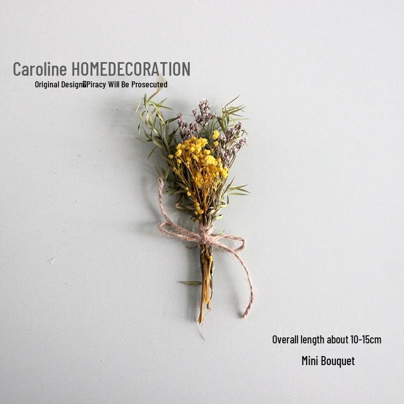 Mini Dried Flower Bouquet: Natural Air-Preserved Flowers Gift Box for DIY Decor and Handmade Ornaments.