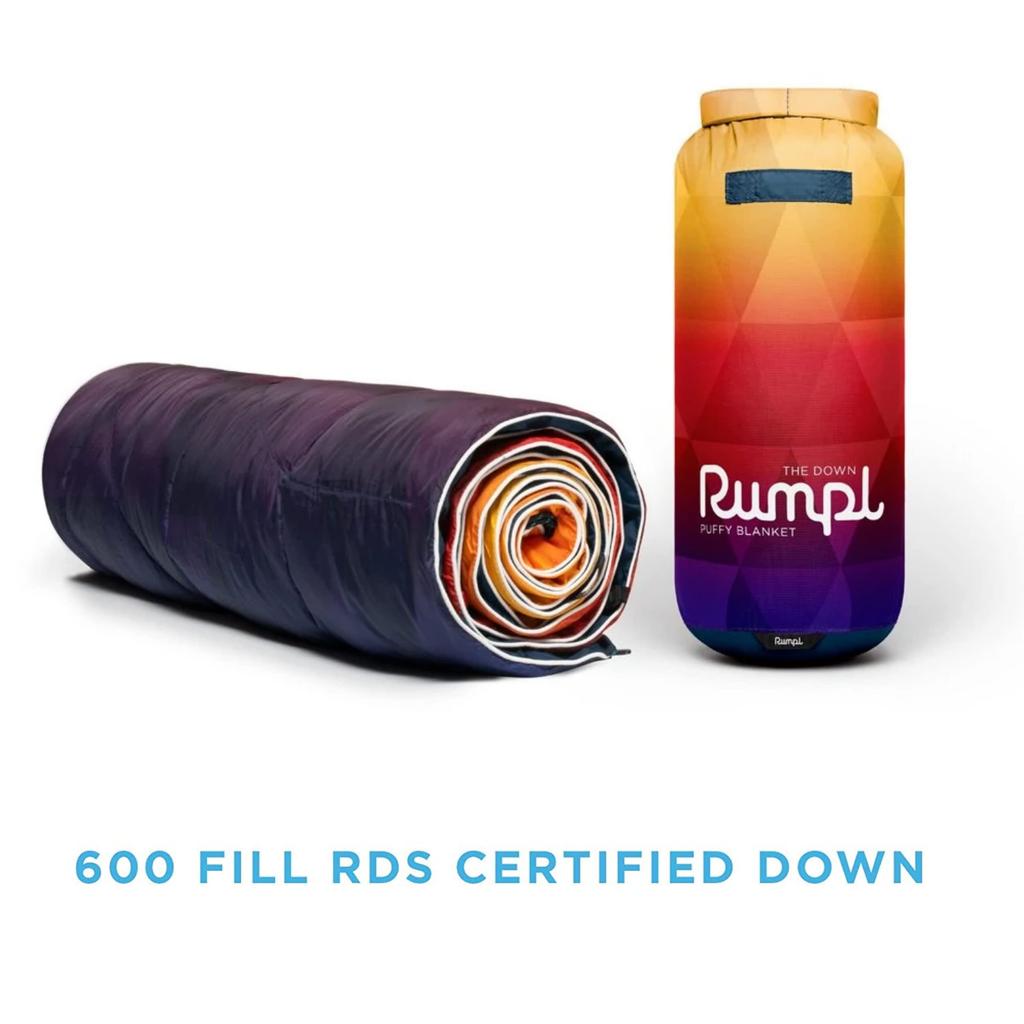 Rumpl The Down Blanket Outdoor Camping Blanket for Beach Concerts Pyro Trifade Single Person Travel, Picnics, Trips,