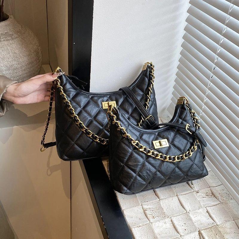 IELGY Ladies Messenger Bag Rhombus Shoulder Casual All-Match Underarm Bag