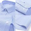Men Formal Shirt Long Sleeve Office Solid Color Striped Fashion Business Pocket White Social Pocket Shirt Men's Clothing S-5XL