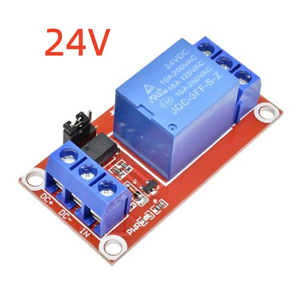 DC5/9/12/24V Single Channel Relay Module Smart Switch With Optocoupler Shield High/Low Level Trigger Power Module for Arduino