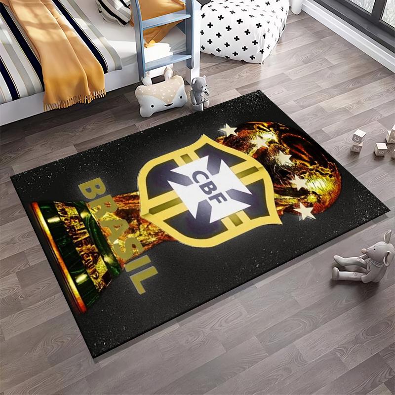 Brazil CBF Logo Designed floor mat, suitable as a non-slip mat for the living room or bedroom sofa