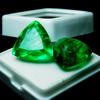 Natural COLOMBIAN Emerald Trillion Cut 17.58 Ct CERTIFIED Green Pair Gemstone