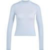 adidas Originals X Jennie T Shirts Unisex Blue Stand Collar
