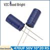 Aihua 470uF 50V 10x20mm Aluminum Electrolytic Capacitor ERS1HM471G20OT