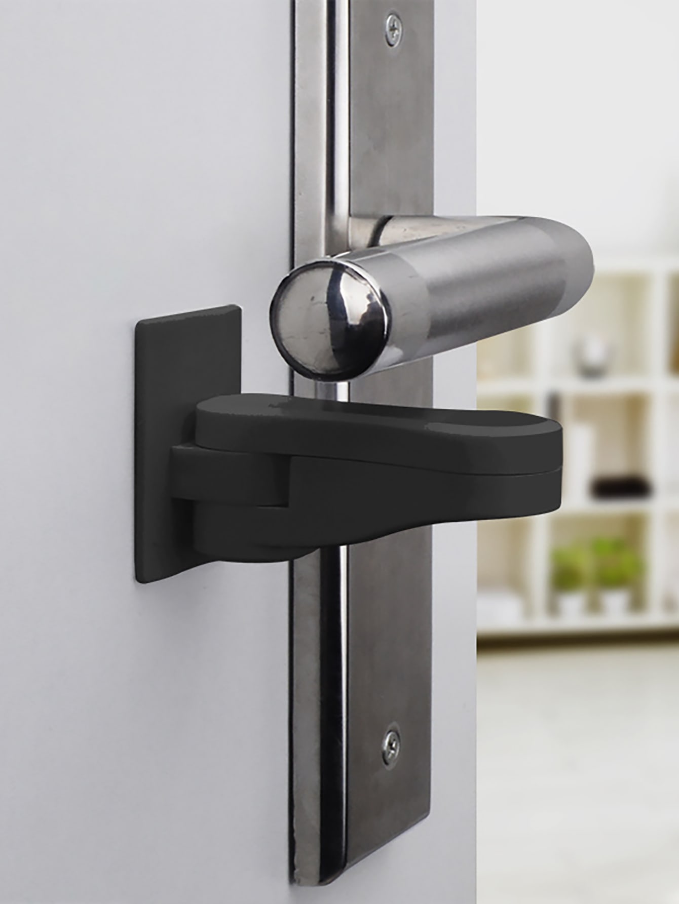 

1pc- Multi-function door handle lock Child safety lock for cabinet drawer doorstop чорний