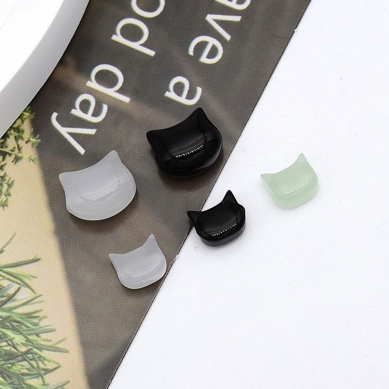 6.8/10Mm 20Pcs Small Cat Head Glass Beads Cute Charm Cat Beads For Jewelry Making Findings Diy Bracelets Necklace Earring