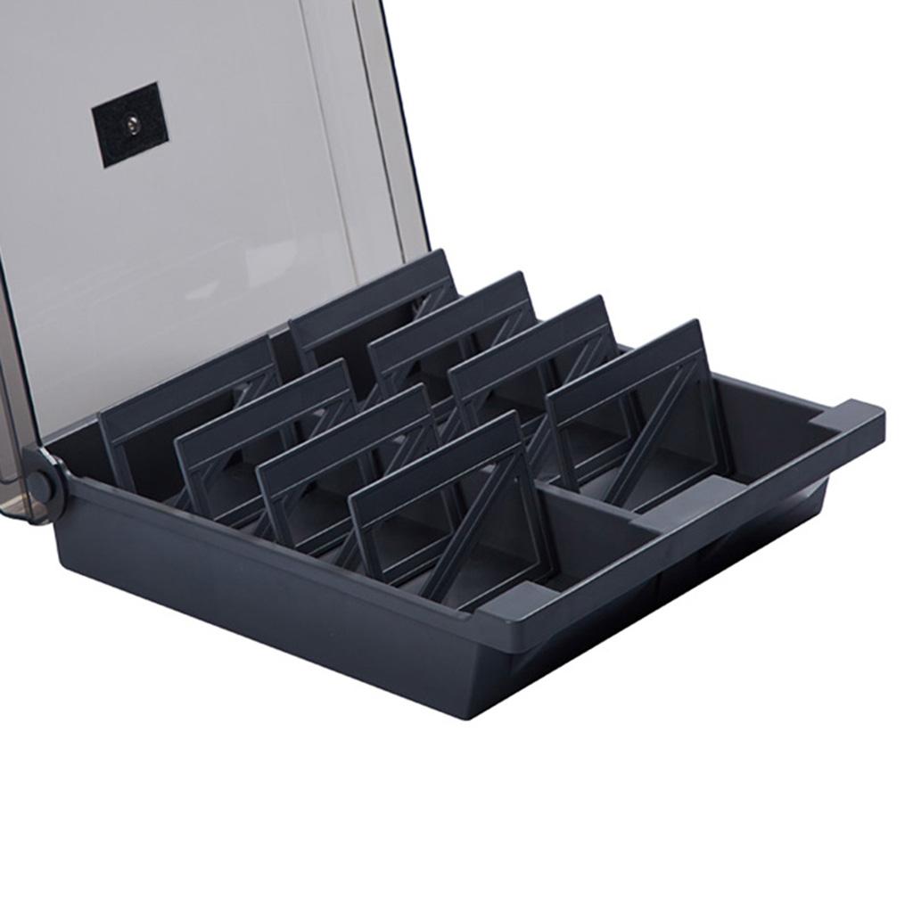Plastic File Card Storage Box Large Business Card Organizer with Lid Office Supplies Storage Box for Desk