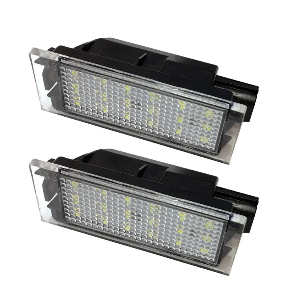 Car LED Canbus License Plate Light Error Free 18 SMD Lamp For Renault Megane 2 Clio 3 Laguna 2 Espace 4 Twingo Master Vel 1/2Pc