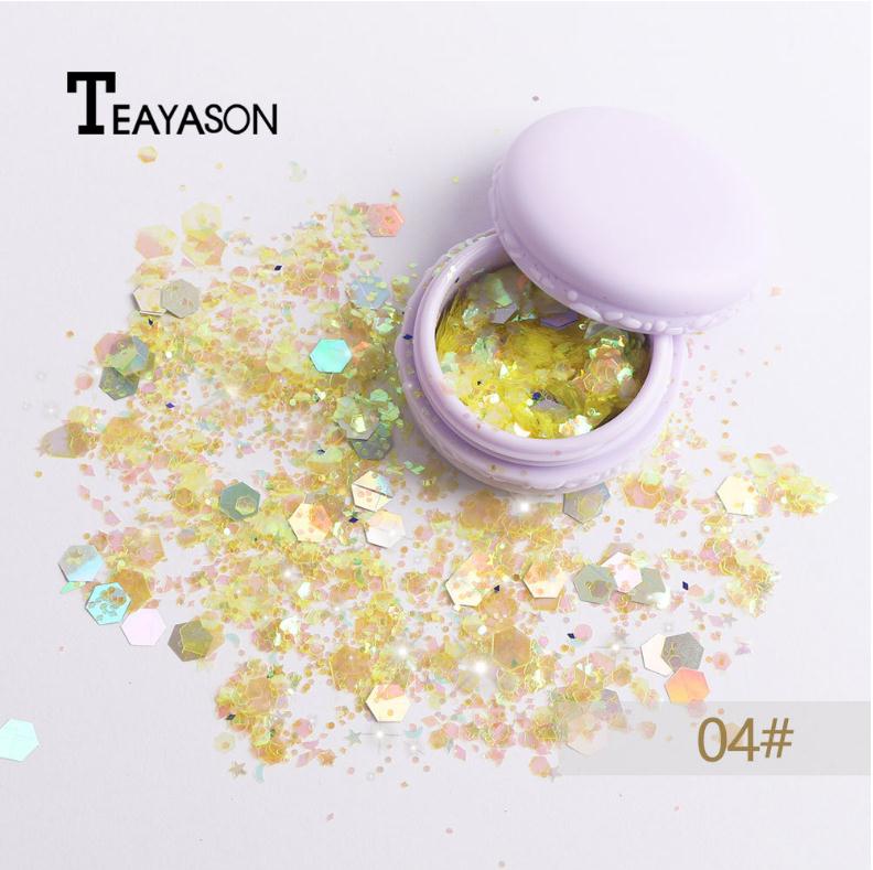 Light Purple  Packaging Laser Sequins Sparkle Powder Makeup Music Festival Party Makeup Look Shimmer and Shine  Body Glitter