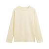 Live Broadcast 230g Heavyweight Pure Cotton Solid Color Long Sleeve T-Shirt with Printed Logo