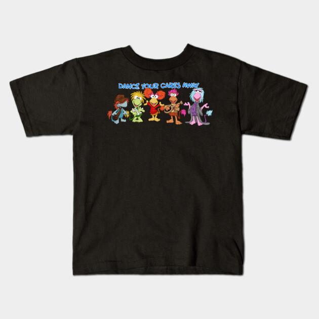 Boys Girls Soft Cotton Graphic Tees Dance Your Cares Away T-shirt Breathable Daily School Wear Kids T-Shirts