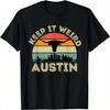 Vintage Austin, Texas Keep It Weird Longhorn Sunset Gift T-Shirt