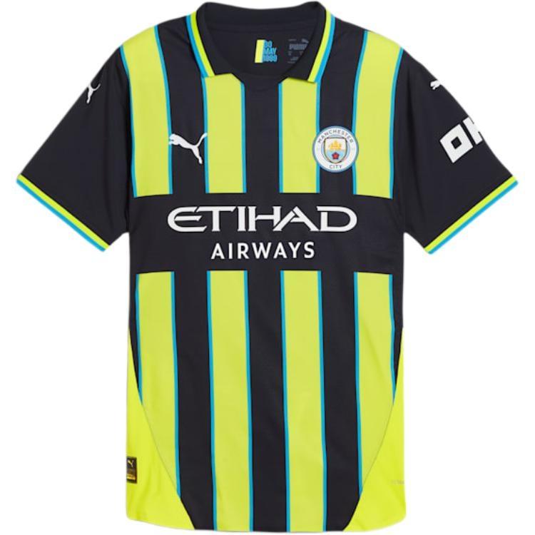 PUMA Manchester City 24/25 Away Authentic Player Edition Jersey Navy Yellow Men s 775085-02 M