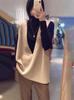 Women's Pure Wool Knit Vest - Soft Fluffy Drop Shoulder, Classic Solid Color, Autumn/Winter Trendy Design