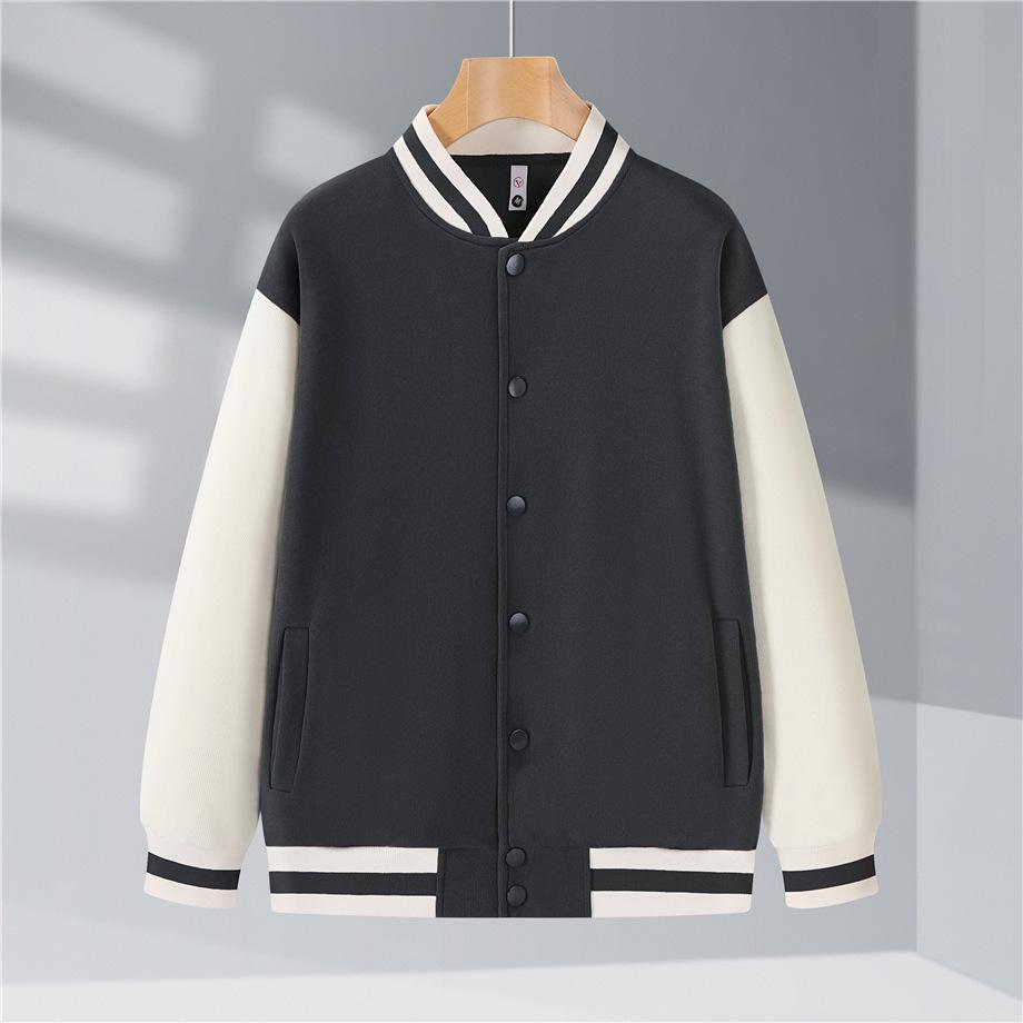 Toamnă Nou Bumbac Oxigen Jachetă Subțire de Baseball cu Nasturi Cămașă de Baseball cu Mâneci Lungi Top de Cuplu Îmbrăcăminte de Lucru Jachetă cu Guler Înalt Uniformă de Echipă