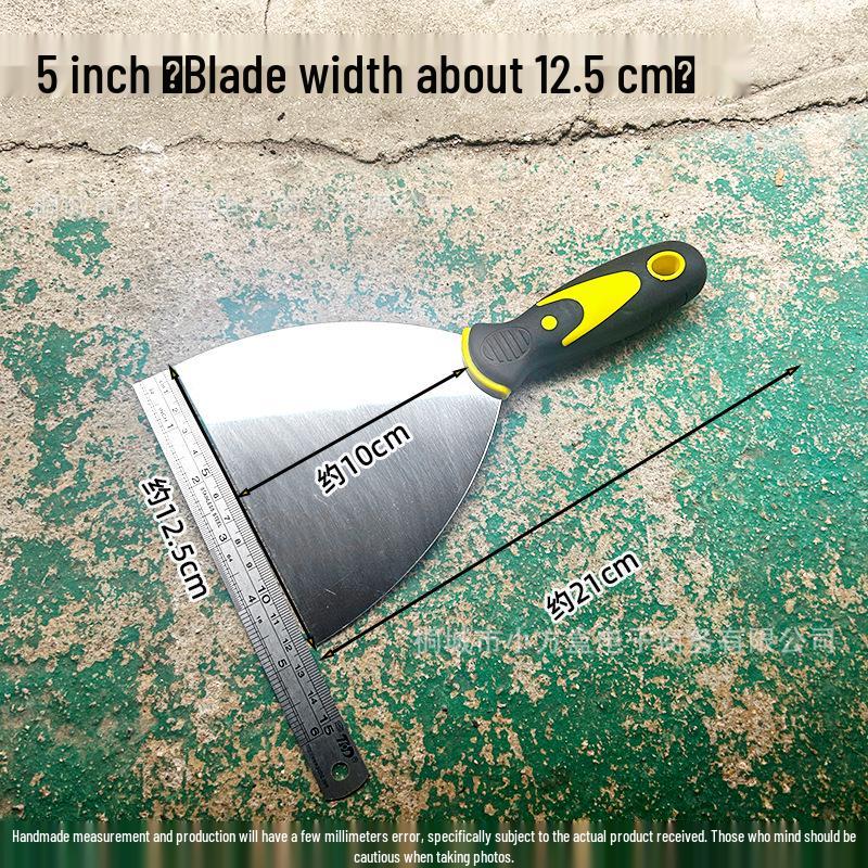 Stainless Steel Putty Knife with Dual-Color Handle and Mirror Finish