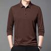 Langarm Herren Herbst Minimalistisch Reverskragen Vielseitiges Poloshirt