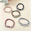 Elegant Pearl Hair Tie - Versatile Solid Color Elastic Band for Women