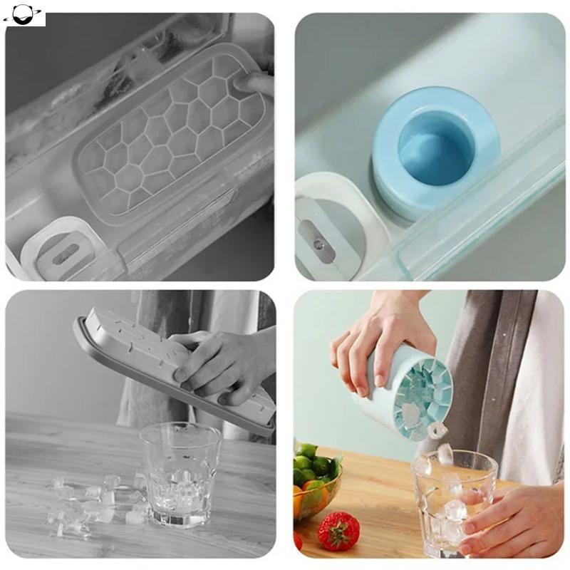 Food-Grade Silicone Ice Tray - Mini Low-Temp Resistant Ice Cube Mold Easy to Release & Clean