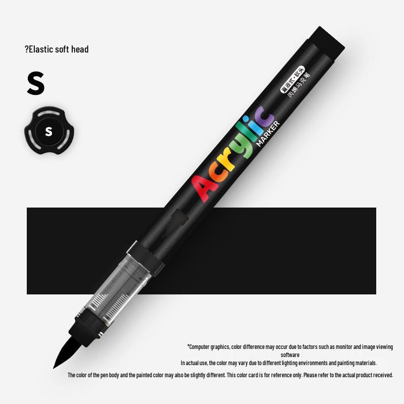 60-Color Soft Tip Liquid Ink Acrylic Marker Set for Primary School Art