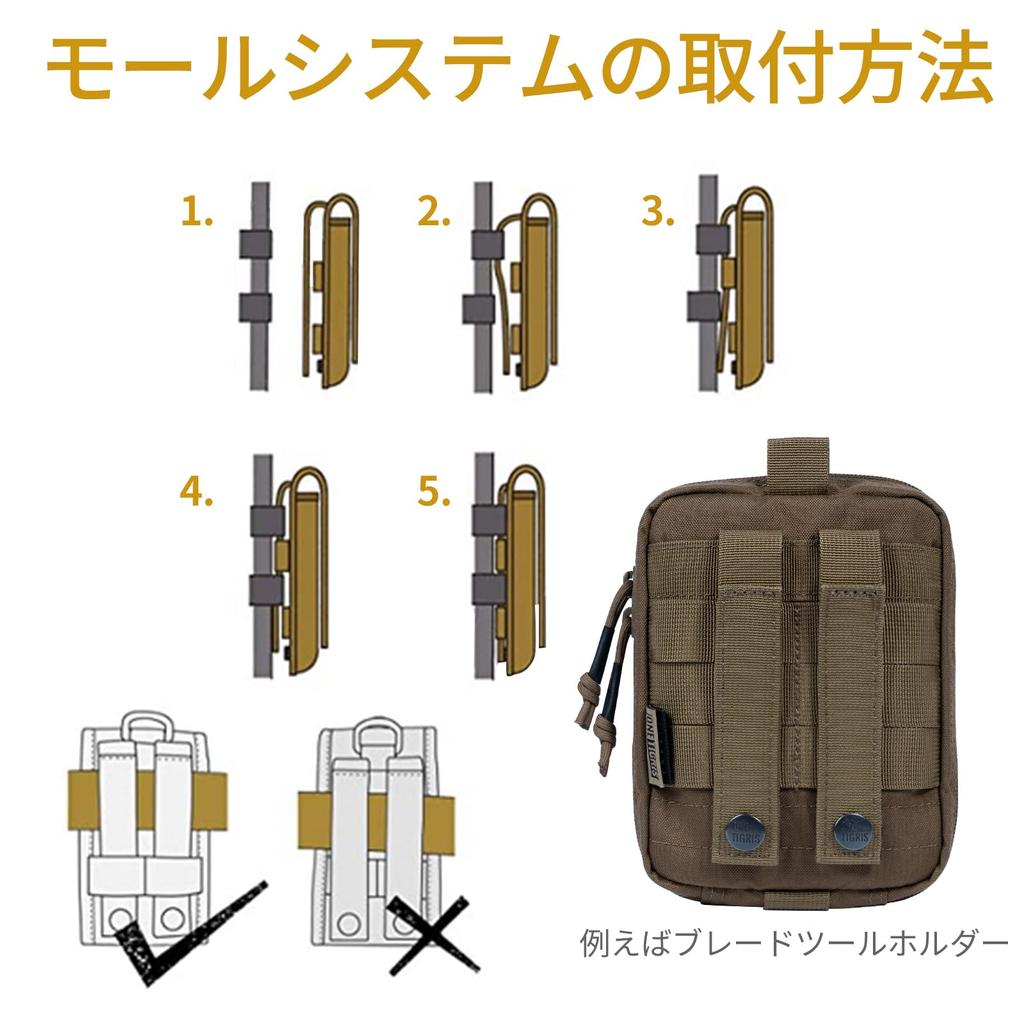 OneTigris EDC Military Tactical MOLLE Large Small Item First Outdoor Brown Pouch, Pouch, Pouch, Backpack, Capacity, Storage, Work, Fishing,
