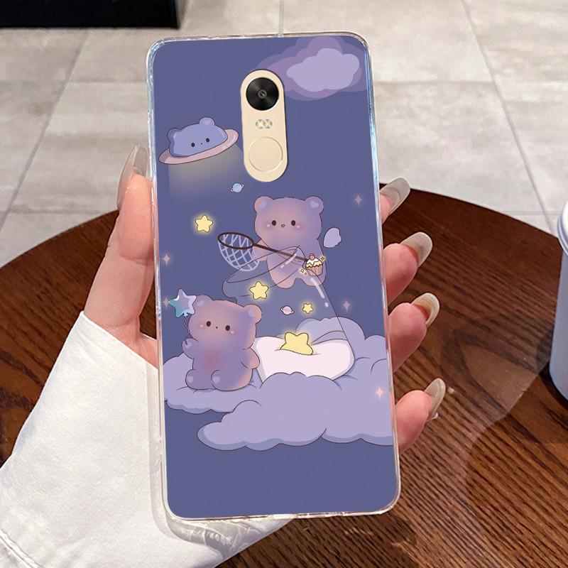 Casing For Xiaomi Redmi Note 4 Note 4x Capa Coque Clear Silicone Jelly Soft TPU Back Cover Cute Rabbit Cat Dinasaur Phone Case