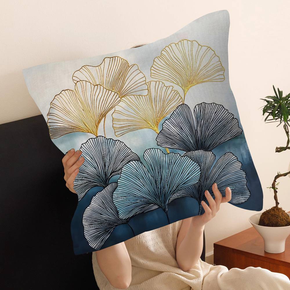 pc Ginkgo Leaves Printed Lucky Dragon pillow cover sofa cushion cover home room decoration children gift