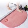 Luxurious Semi-Circular Memory Foam Bath Mat, Ultra Absorbent Bathroom Mat Anti-Slip Toilet Rug