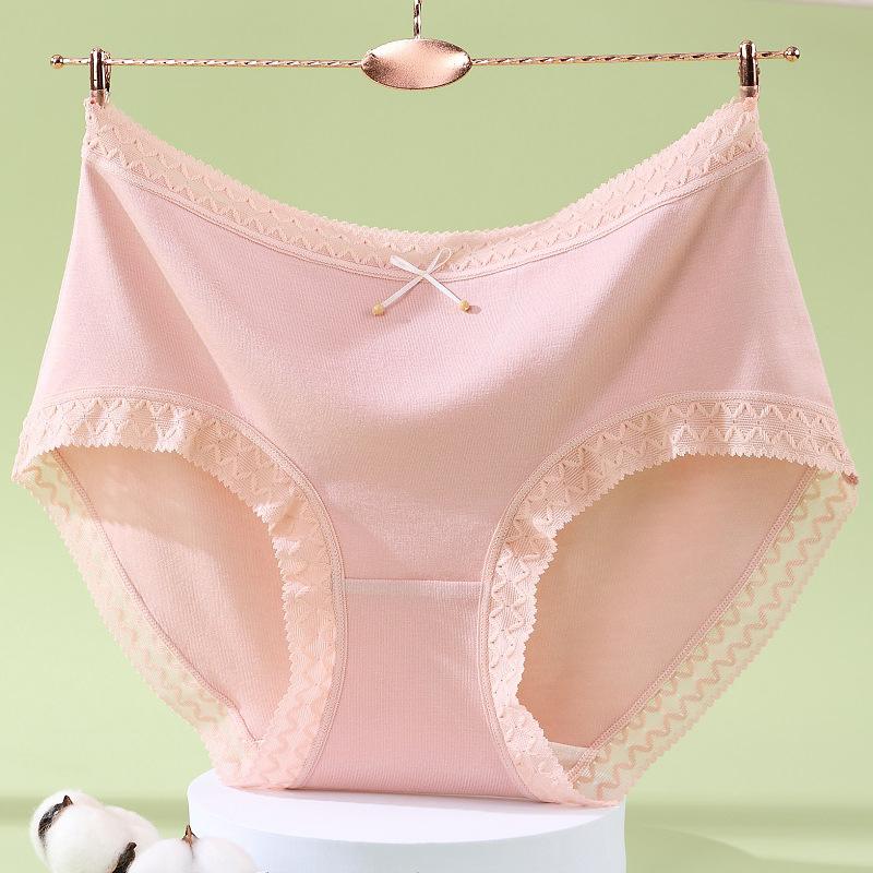 Plus Size Underwear for Women Panties Loose Soft Modal Briefs Mid Waist Seamless Underpants Silk