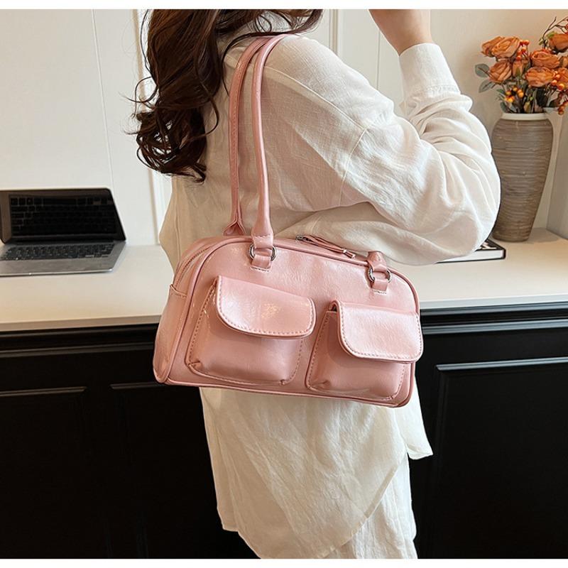 Bowling Bag Niche Boston Single Shoulder Handbag Underarm Bag