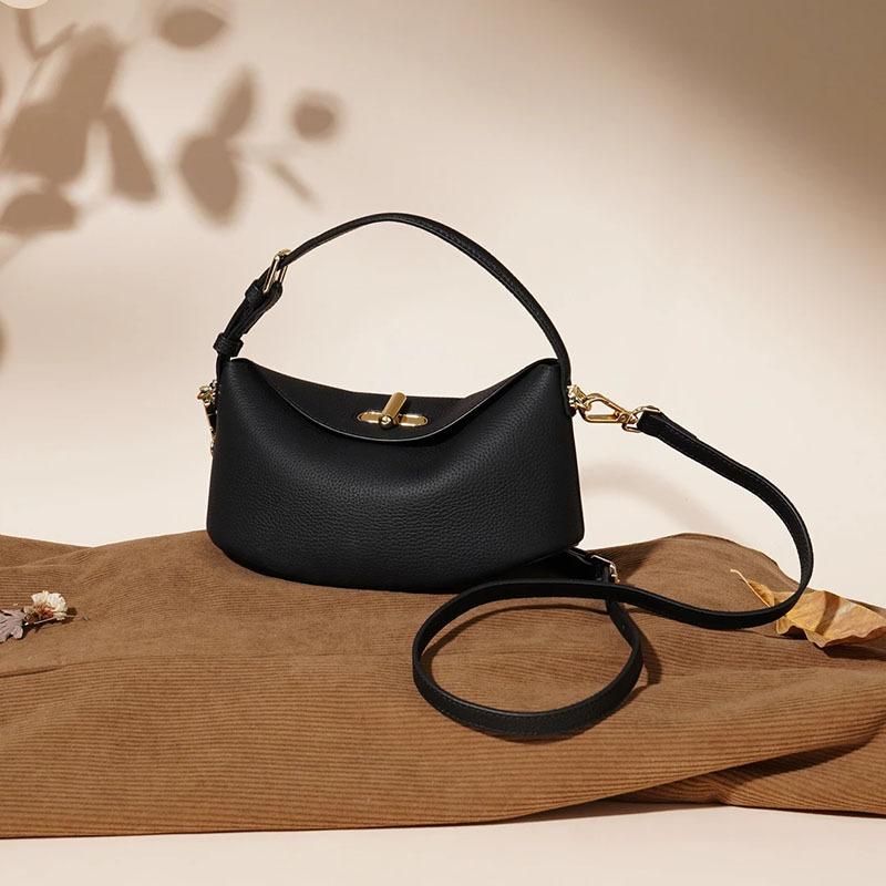 Lightweight and Casual Single-shoulder Bag Genuine Leather Fashionable and Simple Women's Crossbody Bag Cowhide Versatile Women's Bag