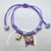 Adjustable Colorful Rope Lucky Butterfly Pendant Bracelet For Women Girls Child Birthday Gifts Charm Fashion Couple Bangles