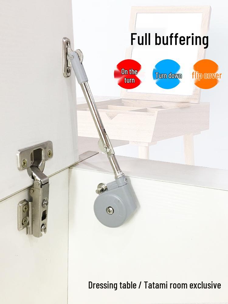 Tatami Dressing Table Hydraulic Gas Spring with Telescopic Flip-up/Flip-down Doors and Damping Buffer.