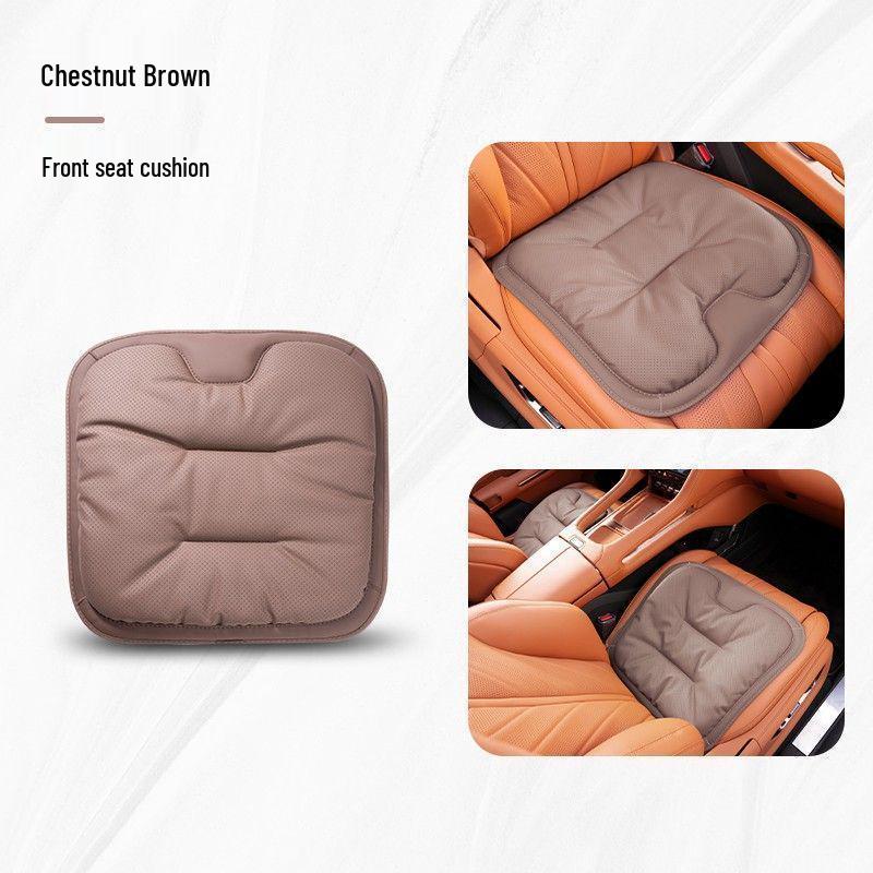 Customizable Nappa Leather Car Seat Cooling Pad - Summer Breathable, Non-Slip, High-End Ventilated Cushion for All Seasons
