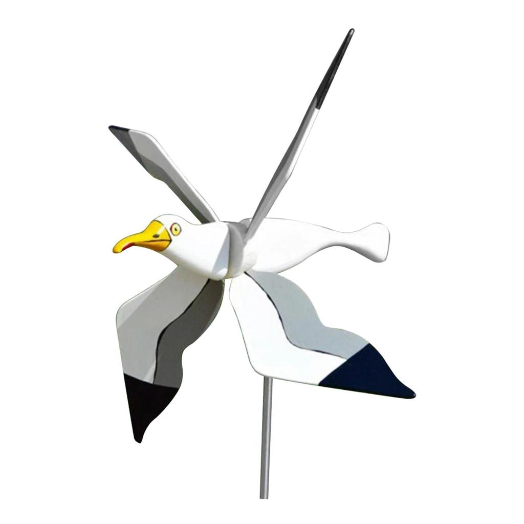 Seagull Garden Pinwheels Whirligigs Wind Spinner Kids Toys Windmill Decor Stakes, Durable