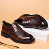 Men's Spring Business Brogue Leather Shoes - Genuine Leather Hollow Sandals