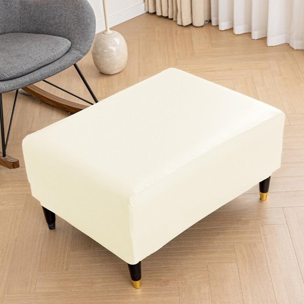 Universelle PU-Leder Hockerabdeckung Wasserdicht Ölbeständig Hockerabdeckung Vollständige Abdeckung Verschleißfest Sofa Fußstützabdeckung Eingangsbereich