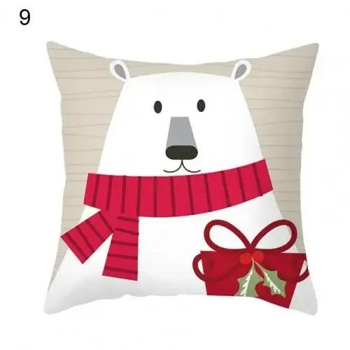 Christmas Themed Throw Pillow Cover With Short Plush Print For Living Room Decoration Cushion Cover Pillow Covers Decorative