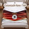 Germany national football team Printed Flannel Blanket Custom Name Text Soft Warm Throw For Bedroom Holiday Gift