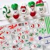 Cute Christmas Nail Stickers: Snowman, Santa, Snowflake & Reindeer Designs