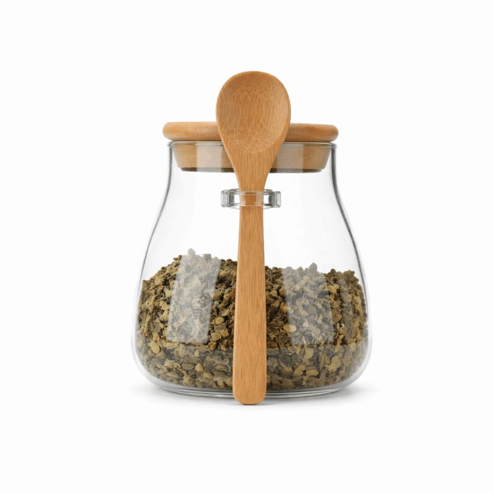 Leak-Proof Glass Storage Containers Airtight Food Storage Canisters Glass Storage Jars  Grains 350ml