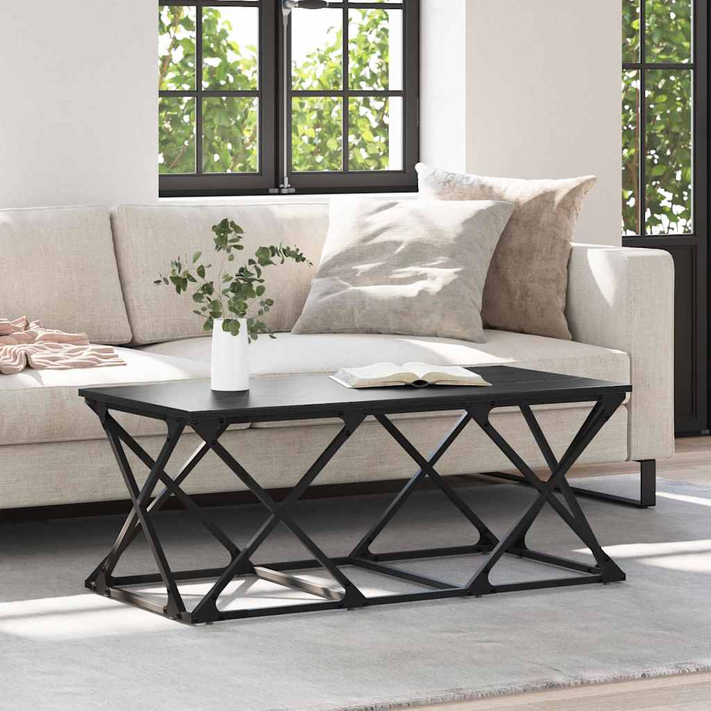 Coffee Table Black Oak Look 100 x 49 x 40 cm Wood Based Panel