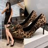 2025 summer new high heels pointed thin heels femininity black high-end fashion temperament single shoes women