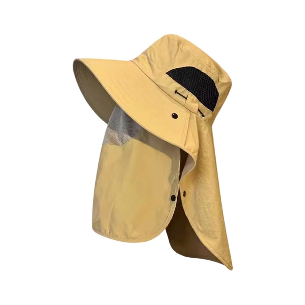 Sun Protection Bucket Hat with Wide Brim and Face Mask for Women Men Outdoor Summer Fishing Hiking Travel 6 Colors